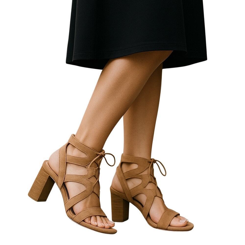 Sam Edelman Women’s Strappy Tan Heeled Sandals size 9.5